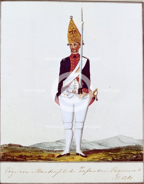 Grenadier of the Regiment Zöge von Manteuffel, 1762. Artist: Anonymous  