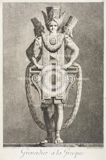 Grenadier à la Grecque, 1771. Creator: Bossi.