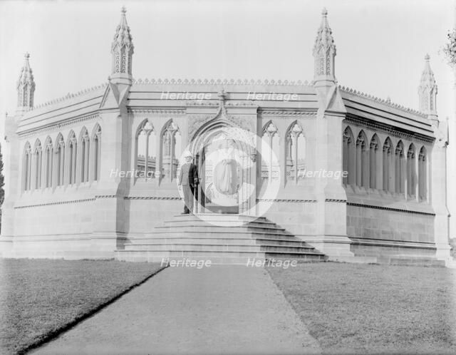 Grenadier at Memorial Well, Cawnpore, India, 1902. Creator: Kirk & Sons of Cowes.