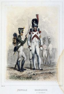 Grenadier and Pupil of the 3rd Regiment 1859. Artist: Auguste Raffet