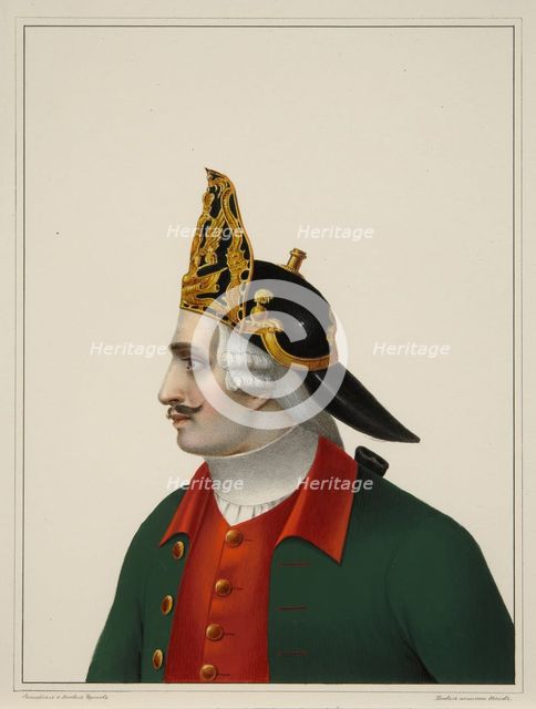 Grenadier cap in 1742-1762, Early 1840s. Artist: Chorikov, Boris Artemyevich (1802-1866)