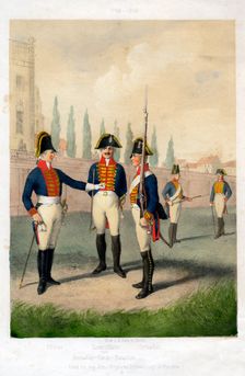 Grenadier guard battalion, 1786-1806 (19th century).Artist: W Korn