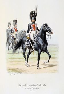 Grenadiers à Cheval du Roi, Lieutenant-Commandant 1814-15 Artist: Eugene Titeux