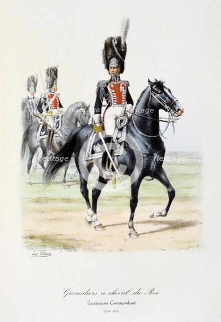 'Grenadiers à Cheval du Roi, Lieutenant-Commandant', 1814-15 Artist: Eugene Titeux