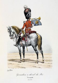 Grenadiers à Cheval du Roi, Trumpeter 1814-15. Artist: Eugene Titeux