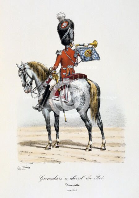 'Grenadiers à Cheval du Roi, Trumpeter', 1814-15. Artist: Eugene Titeux