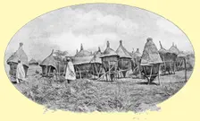 'Greniers a mil au Mossi; L'Ouest Africain 1914. Creator: Unknown