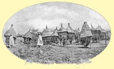 'Greniers a mil au Mossi; L'Ouest Africain 1914. Creator: Unknown