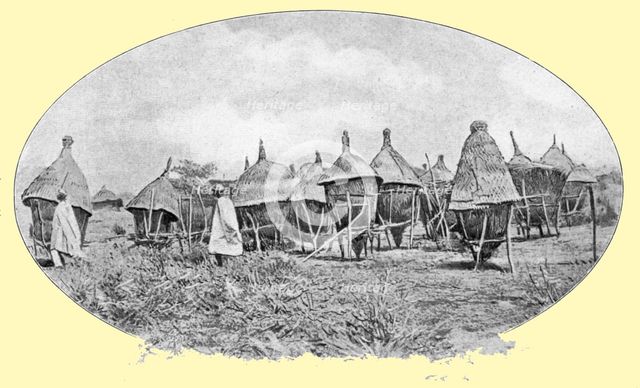 ''Greniers a mil au Mossi; L'Ouest Africain', 1914. Creator: Unknown.