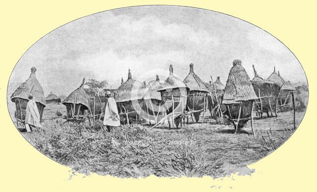 ''Greniers a mil au Mossi; L'Ouest Africain', 1914. Creator: Unknown.