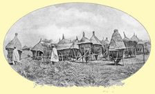 'Greniers a mil au Mossi; L'Ouest Africain 1914. Creator: Unknown