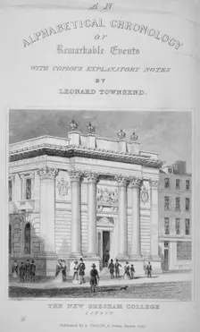 Gresham College, Basinghall Street, City of London, 1845. Artist: James Tingle