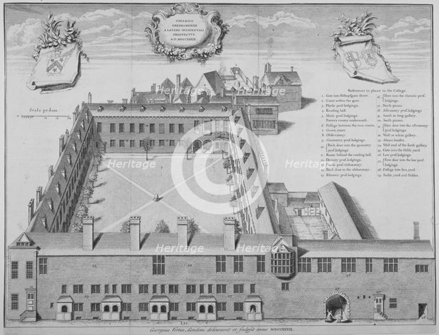Gresham College, City of London, 1740. Creator: George Vertue.