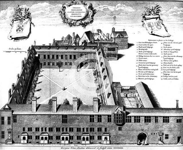 Gresham College, London, 1739. Creators: Unknown, George Vertue.