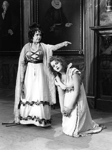 Greta Garbo and Gerda Lundekvist in the filmization of Gosta Berling's saga, 1924. Creator: Unknown