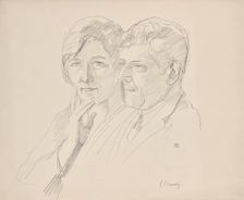 Grete Wagner-Barwig and Dr. Joseph Wagner, around 1927/1930. Creator: Franz Barwig the Elder