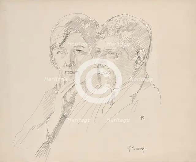 Grete Wagner-Barwig and Dr. Joseph Wagner, around 1927/1930. Creator: Franz Barwig the Elder.