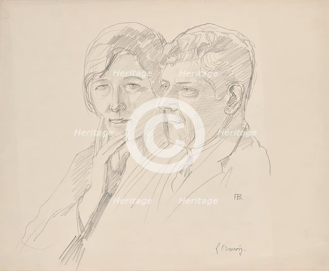 Grete Wagner-Barwig and Dr. Joseph Wagner, around 1927/1930. Creator: Franz Barwig the Elder.