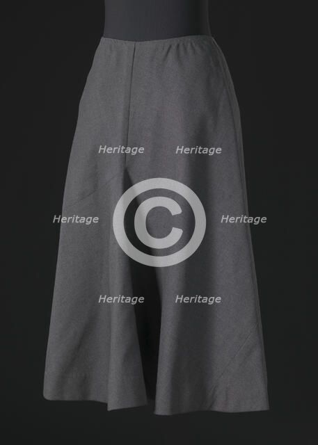 Grey wool skirt designed by Arthur McGee, mid 20th-late 20th century. Creator: Arthur McGee.