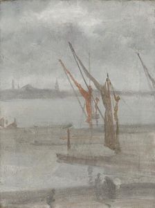 Grey and Silver: Chelsea Wharf, c. 1864/1868. Creator: James Abbott McNeill Whistler