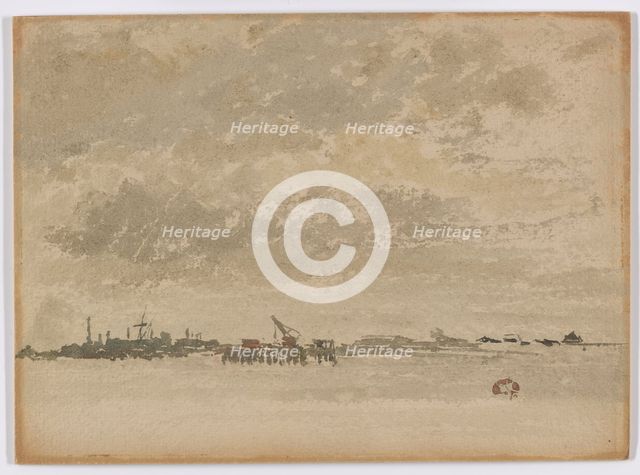 Grey and Silver–Purfleet, 1881-1883. Creator: James Abbott McNeill Whistler.