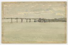 Grey and Silver - Pier, Southend, 1882-1883. Creator: James Abbott McNeill Whistler