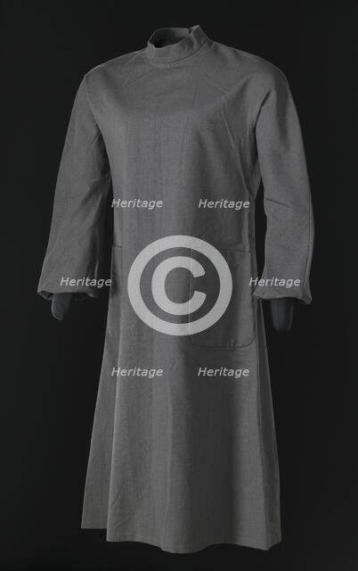 Grey balloon sleeve dress designed by Arthur McGee, mid 20th-late 20th century. Creator: Arthur McGee.