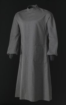 Grey balloon sleeve dress designed by Arthur McGee, mid 20th-late 20th century. Creator: Arthur McGee