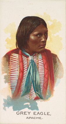 Grey Eagle, Apache, from the American Indian Chiefs series (N2) for Allen & Ginter Cigaret..., 1888. Creator: Allen & Ginter