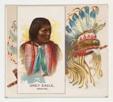 Grey Eagle, Apache, from the American Indian Chiefs series (N36) for Allen & Ginter Cigare..., 1888. Creator: Allen & Ginter