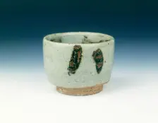Grey glazed cup with brown splashes, Yuan dynasty, China, 1279-1368. Creator: Unknown