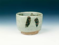 Grey glazed cup with brown splashes, Yuan dynasty, China, 1279-1368. Creator: Unknown