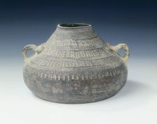 Grey pottery vessel, Warring States period/early Han dynasty, China, 3rd century BC. Creator: Unknown