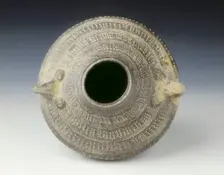 Grey pottery vessel, Warring States period/early Han dynasty, China, 3rd century BC. Creator: Unknown