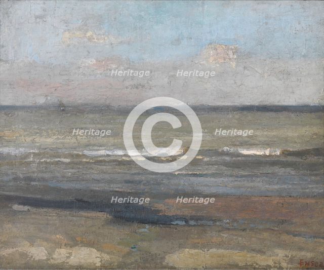 Grey Seascape, 1880. Creator: James Ensor.