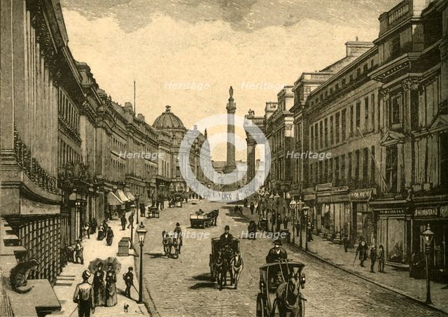 Grey Street, Newcastle-on-Tyne, c1890. Creator: Unknown.