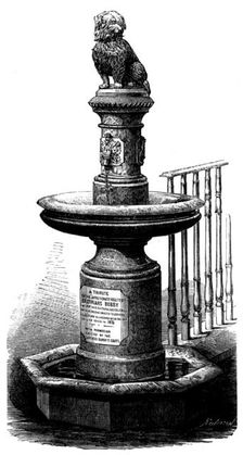 Greyfriars Bobby's Memorial, Edinburgh, 1873. Creator: Unknown
