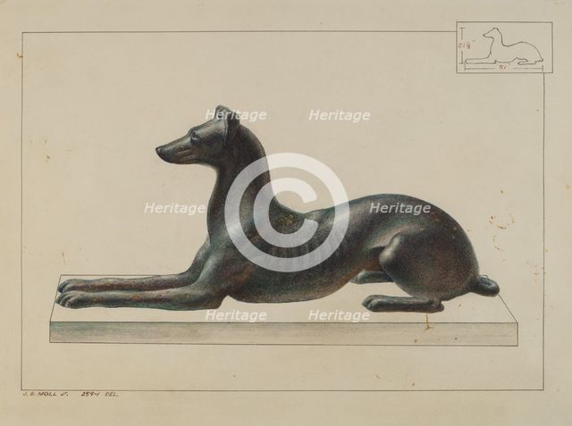 Greyhound, c. 1938. Creator: John B. Moll.