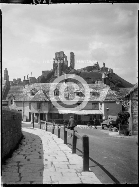 Greyhound Hotel, The Square, Corfe Castle, Purbeck, Dorset, 1927. Creator: Katherine Jean Macfee.