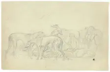 Greyhounds and Their Keeper, n.d. Creator: Sawrey Gilpin