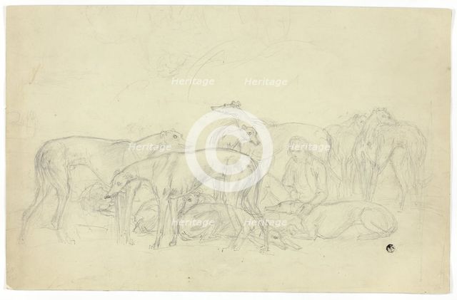 Greyhounds and Their Keeper, n.d. Creator: Sawrey Gilpin.