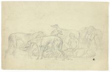 Greyhounds and Their Keeper, n.d. Creator: Sawrey Gilpin