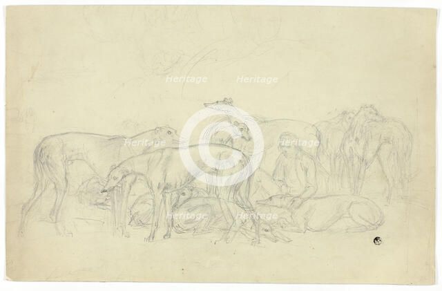 Greyhounds and Their Keeper, n.d. Creator: Sawrey Gilpin.