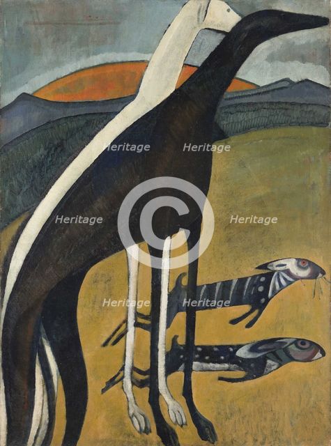 Greyhounds (Os Galgos), 1911. Creator: Souza-Cardoso, Amadeo de (1887-1918).