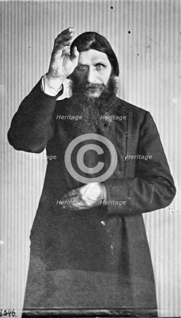Grigori Yefimovich Rasputin, Russian mystic and 'holy man', c1914-c1916.  Artist: Anon