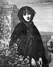 "Grief" - painted by Schlessenger, 1857. Creator: Schlessenger