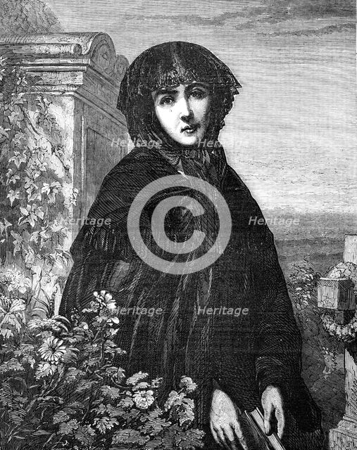 "Grief" - painted by Schlessenger, 1857. Creator: Schlessenger.