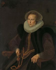 Griete Jacobsdr van Rhijn (1585-1652), Wife of Jacob Cornelisz Banjaert, called van Neck, 1605. Creator: Cornelius Ketel