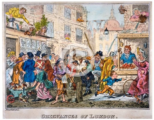 'Grievances of London', 1812.                     Artist: George Cruikshank