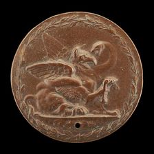 Griffin and Serpent Fighting [reverse], c. 1540. Creator: Unknown